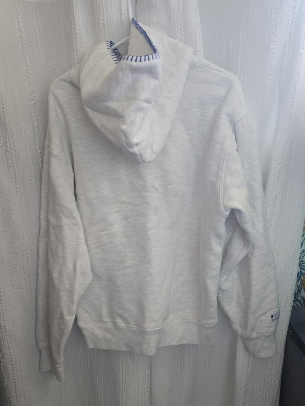 Mens M Genuine Merchandise White Hoodie with Blue Los Angeles Dodgers Logo - Picture 7 of 8